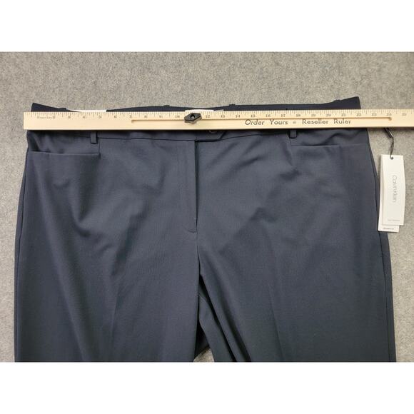 Calvin Klein Pants Womens 20W Blue Modern Fit Dress Pants Tapered Leg - Picture 14 of 15